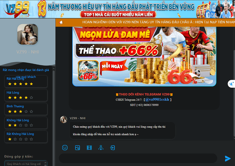 Thông tin liên hệ VZ99