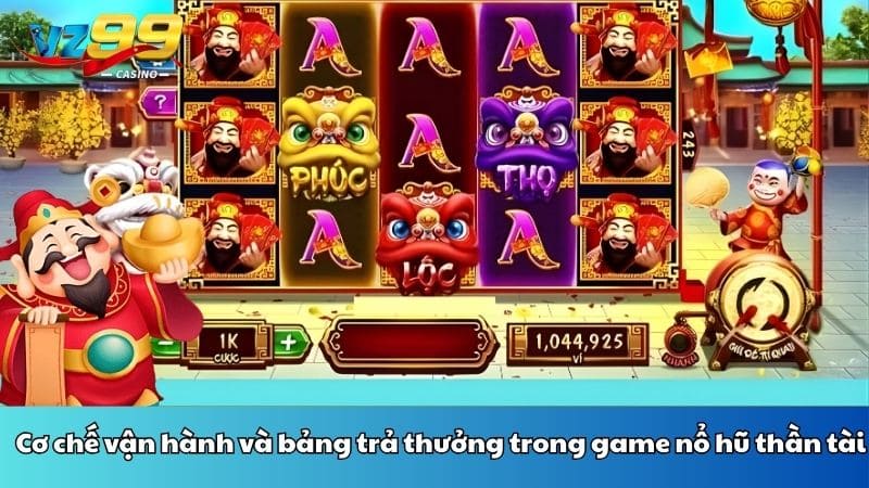 Cơ chế vận hành và bảng trả thưởng trong game nổ hũ thần tài